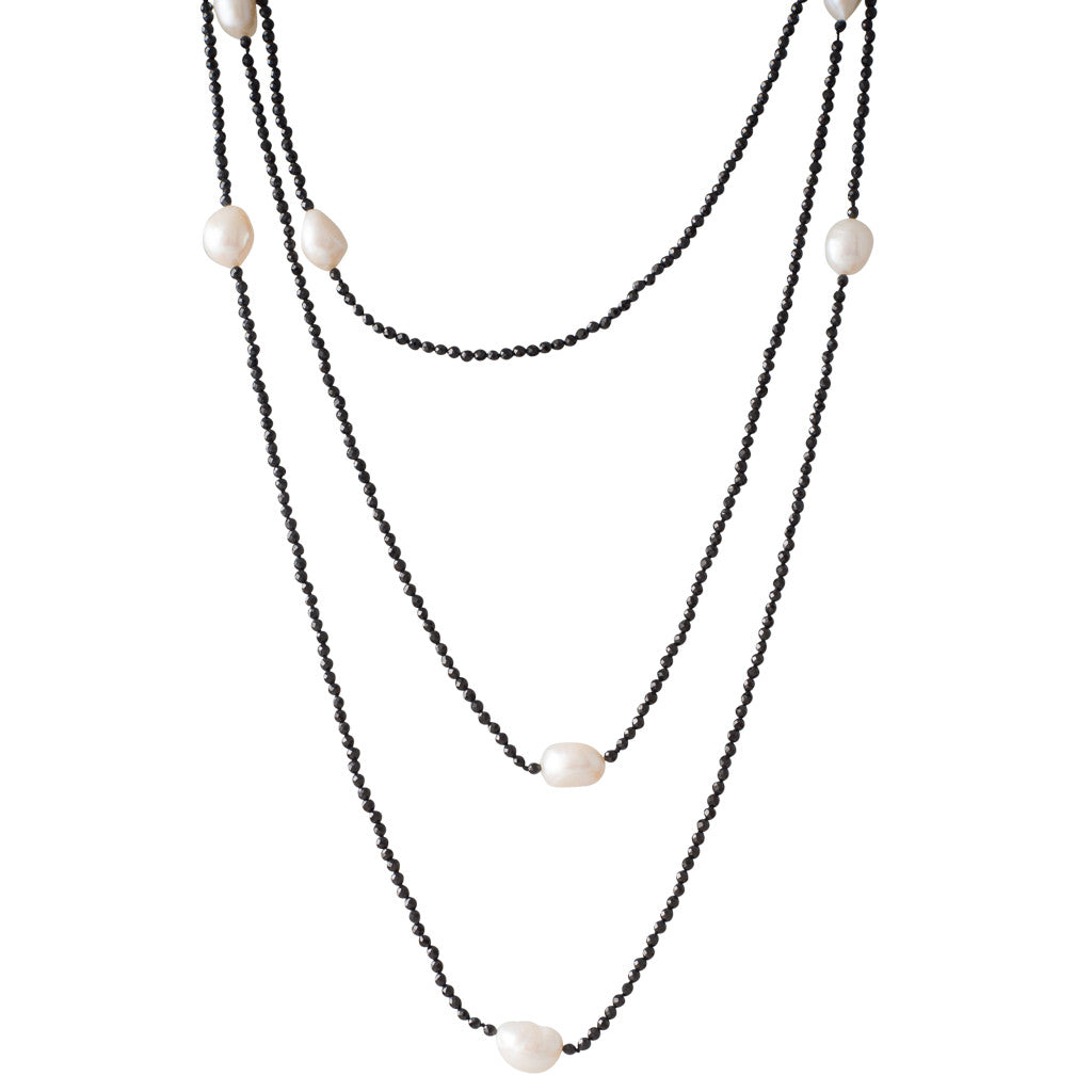 Spinel & Freshwater Rope Necklace