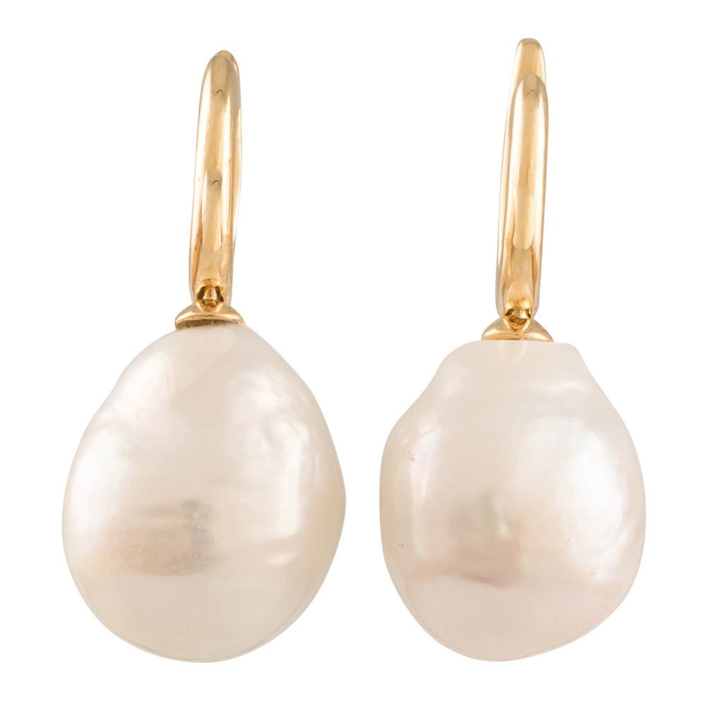 Baroque Freshwater Huggie Earrings