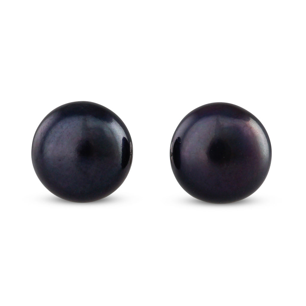 8mm Black Freshwater Studs