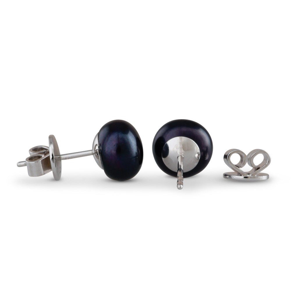8mm Black Freshwater Studs