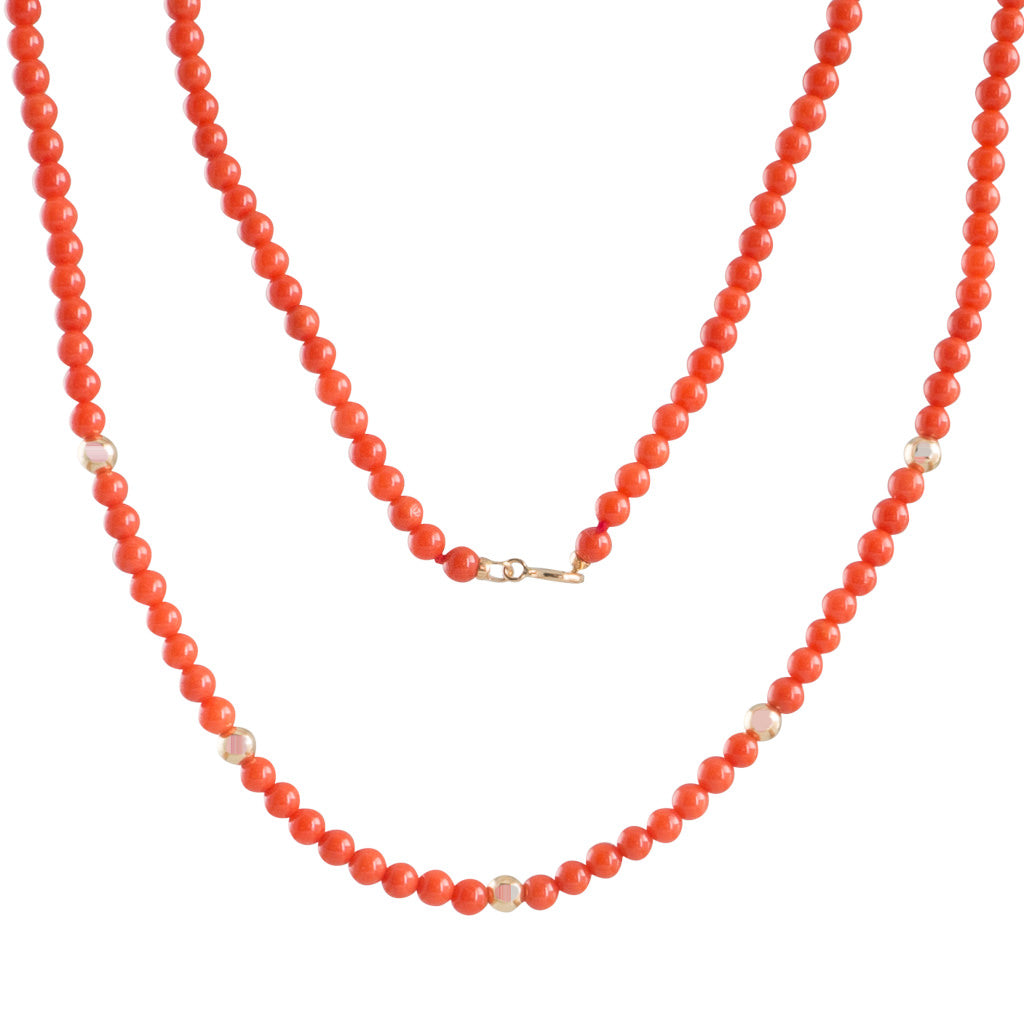 Coral Beaded Necklace