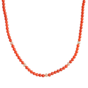 Orange sales coral beads