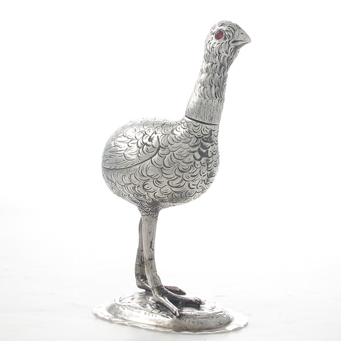 An Ostrich Chick Pepper Pot
