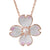 Pink & White Enamel Akoya Pendant