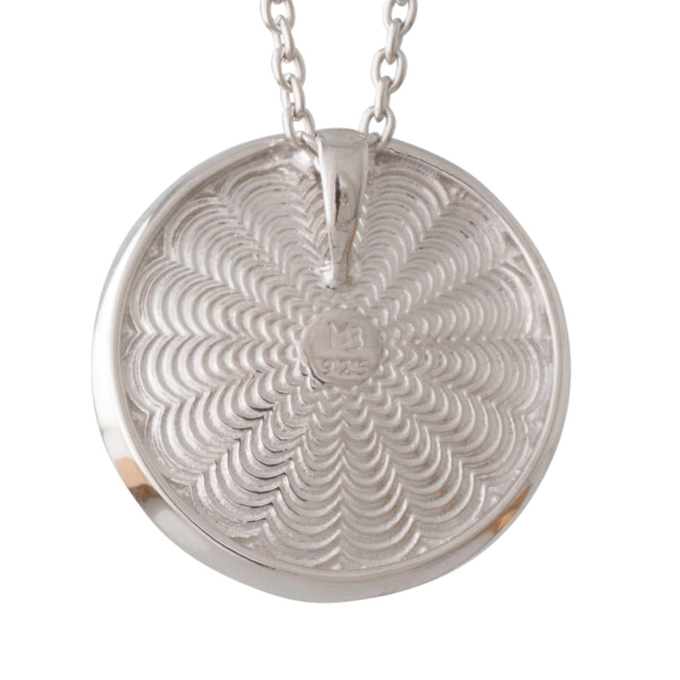 Mauve Enamel Akoya Pendant