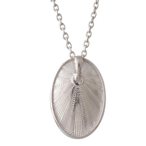 Plum Enamel & Akoya Pendant