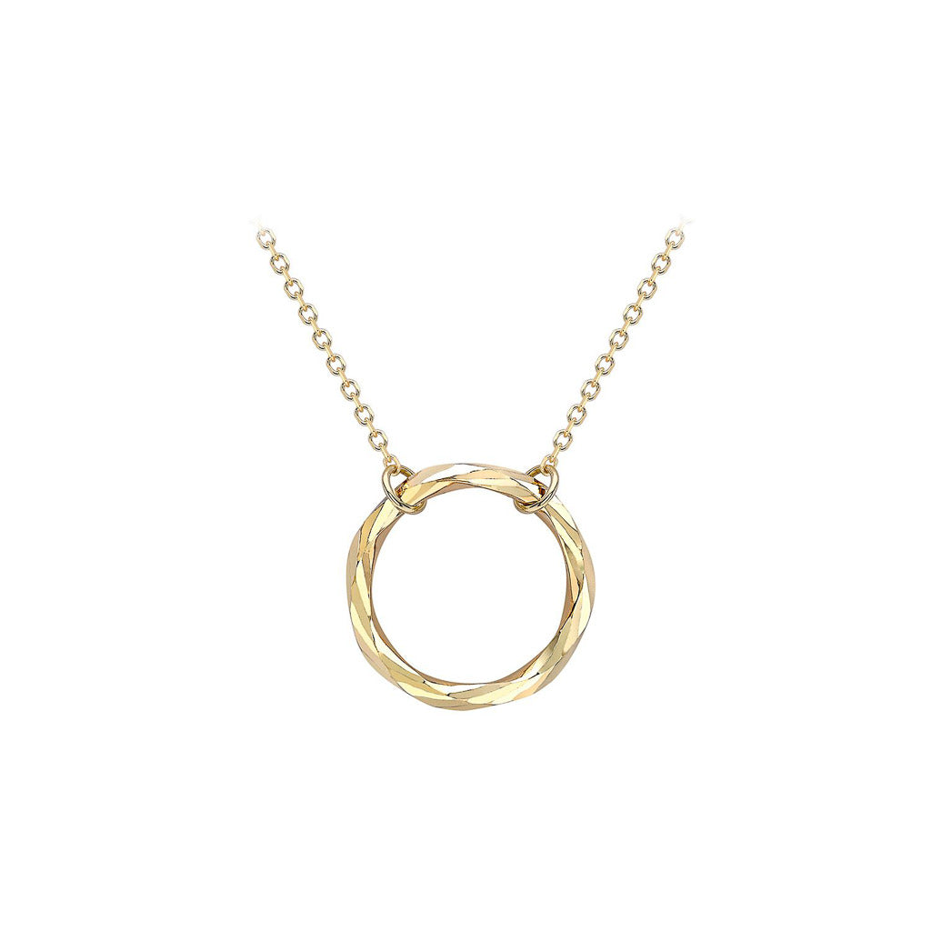 9ct gold clearance circle necklace