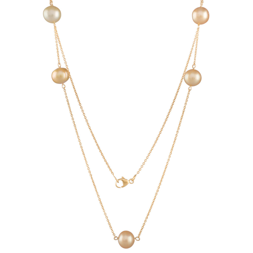 Matinee Gold Pearl Scattered Chain