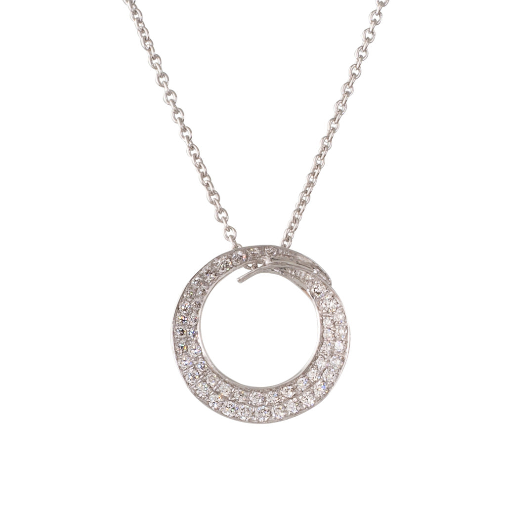 Diamond Swirl Pendant and Chain