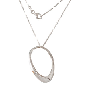Circular Pendant with Diamonds