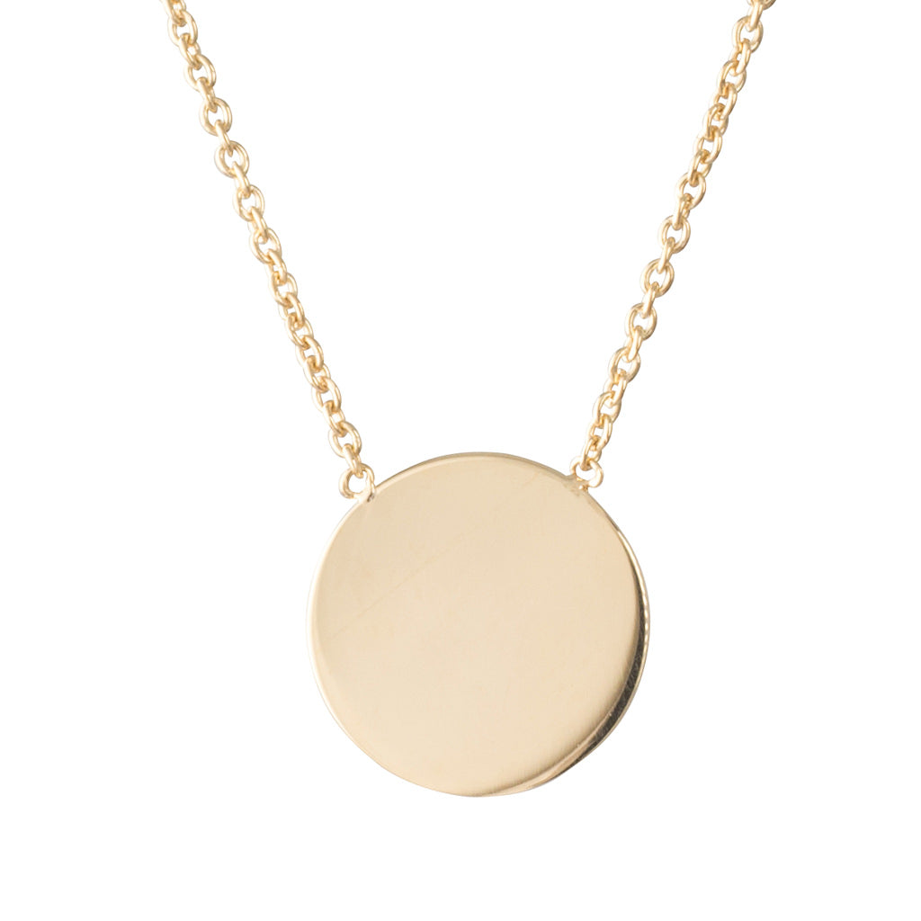 9ct Yellow Gold Disc on Chain