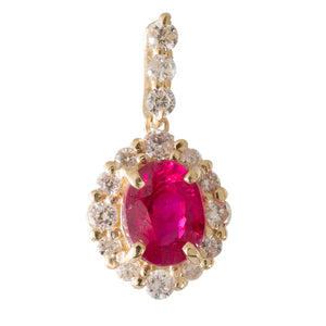 Ruby Cluster Pendant