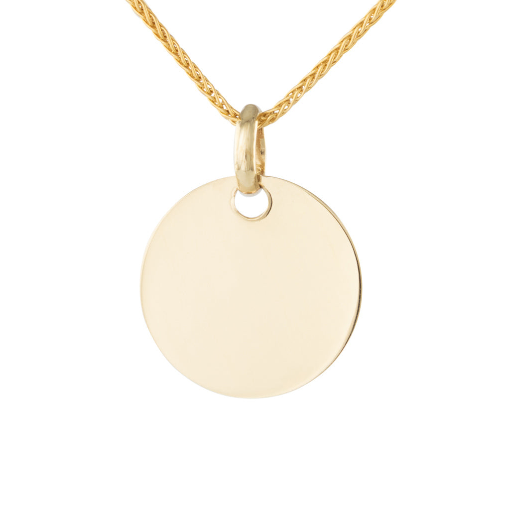 9ct Gold 13mm Disc