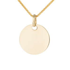9ct Gold 13mm Disc