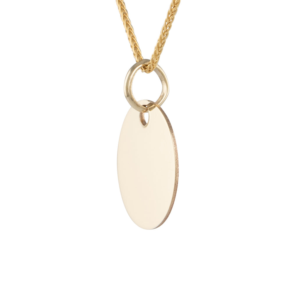 9ct Gold 13mm Disc