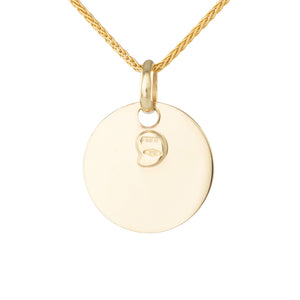9ct Gold 13mm Disc