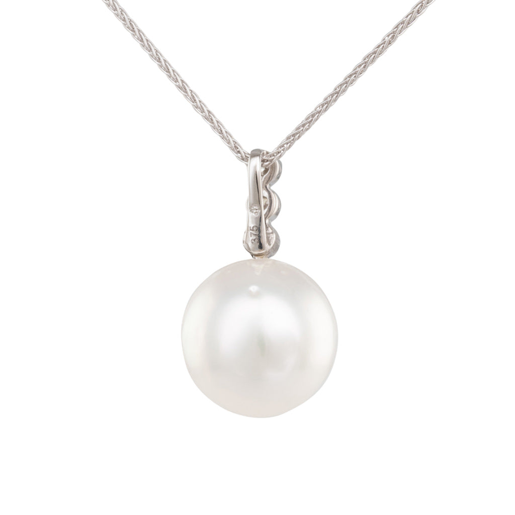 11mm South Sea & Diamond Pendant