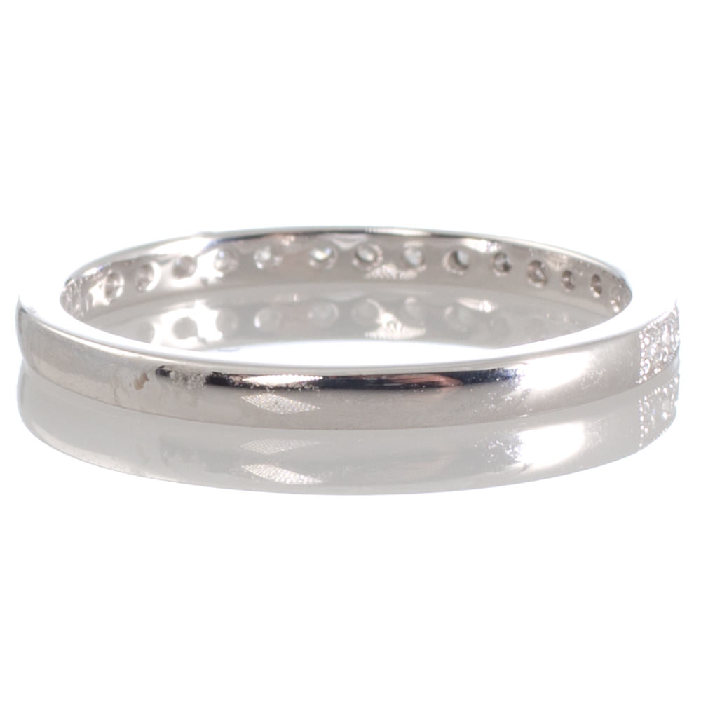 Grain Set White Gold Diamond Band