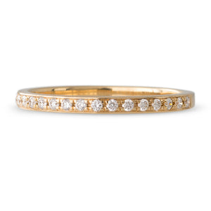 Grain Set Yellow Gold Diamond Band