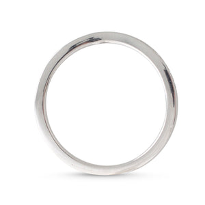 Soft Curved White Gold Diamond Band