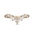 V-Shaped Diamond Band with Pear Cut