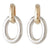 Two Tone Oval Link Earrings