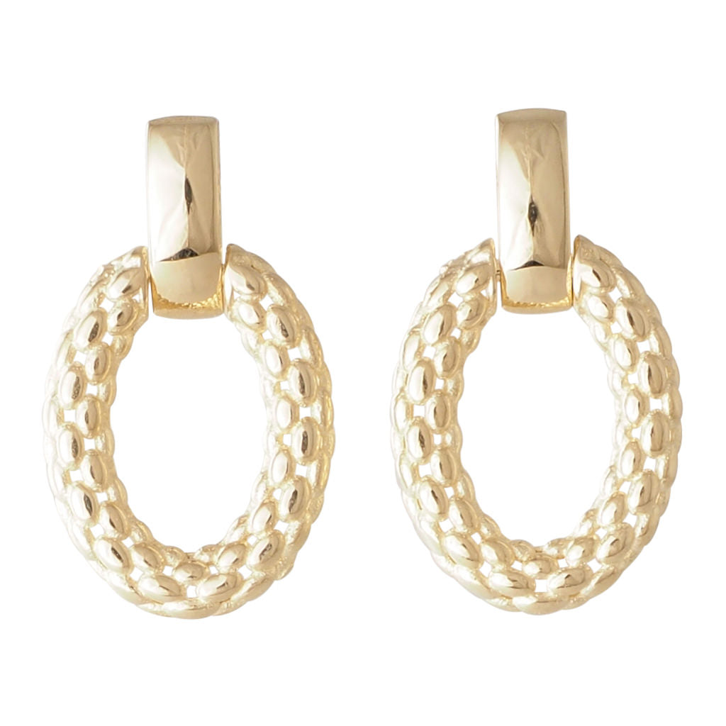 Small Gold Textured Earrings