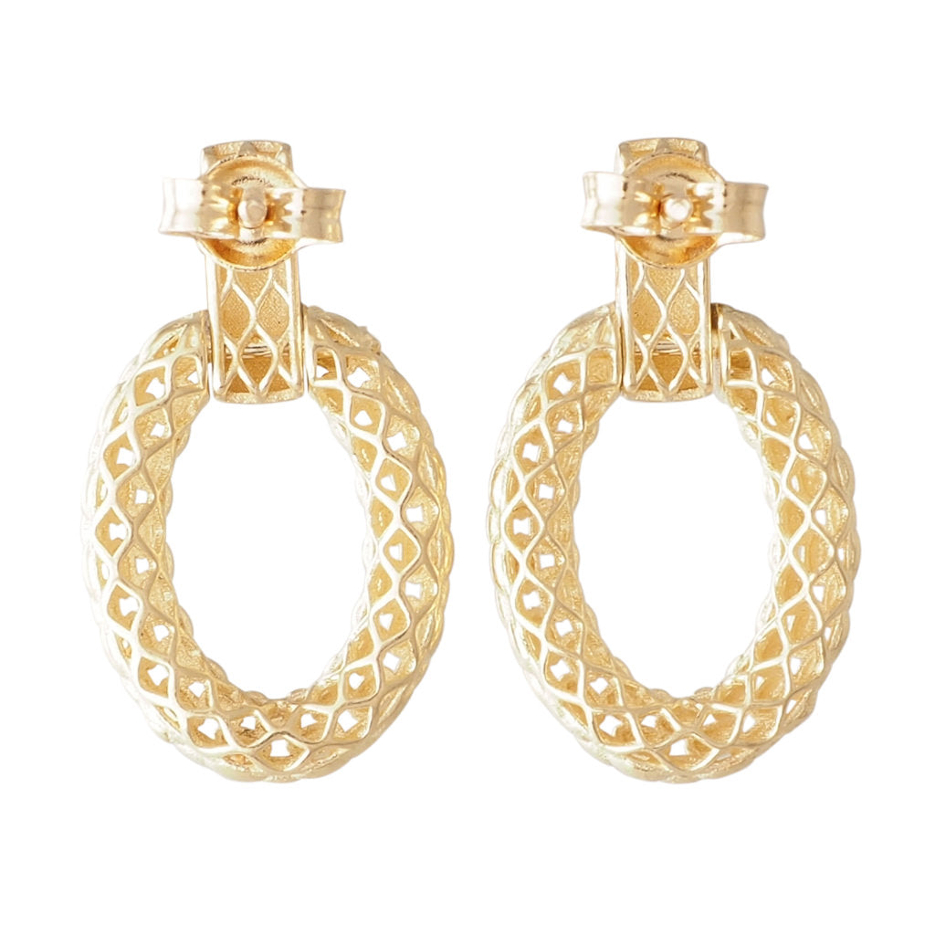 Small Gold Textured Earrings