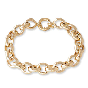 Yellow Gold Oval Link Bracelet