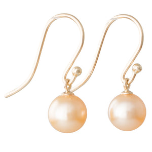 Gold South Sea Pearl Hook Earrings