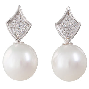 Australian Pearl & Diamond Earrings