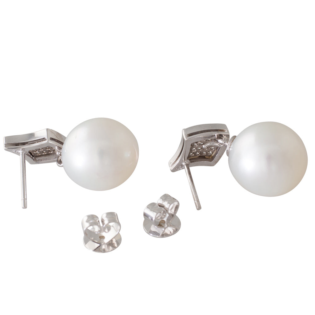 Australian Pearl & Diamond Earrings