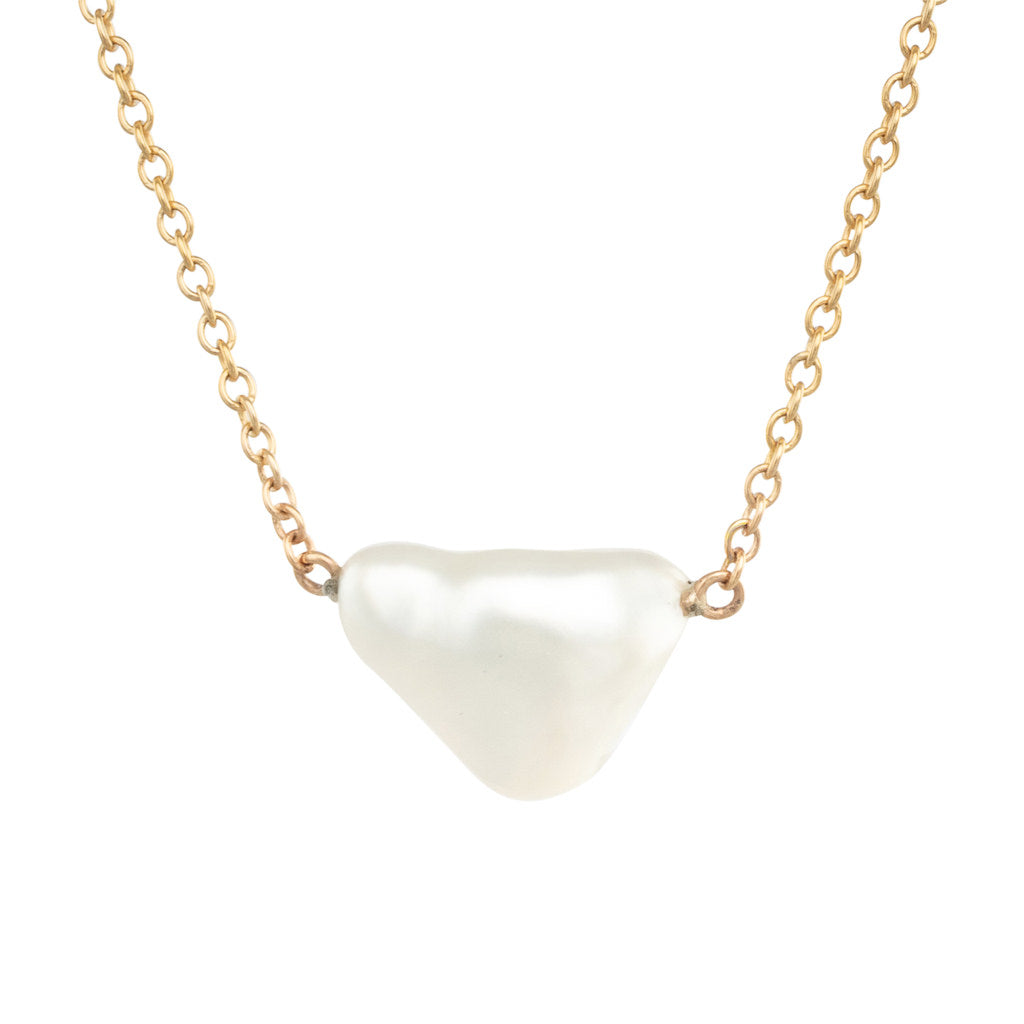 Single Keshi Pearl Chain Necklace