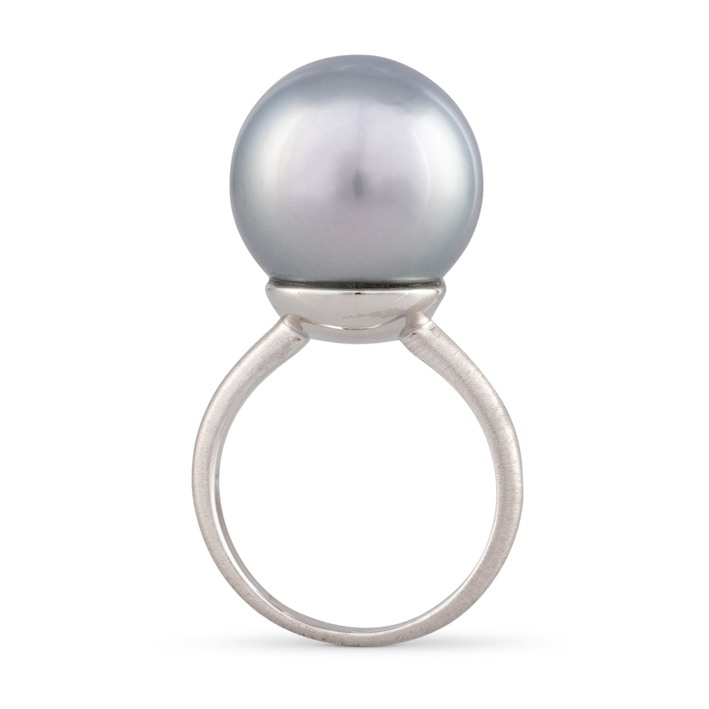 15mm Silver Tahitian Pearl Ring