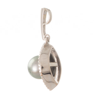 Tahitian Pearl & Diamond Pendant
