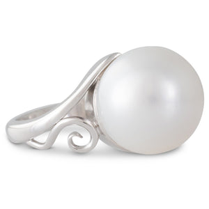 11.4mm South Sea Pearl Silver Ring
