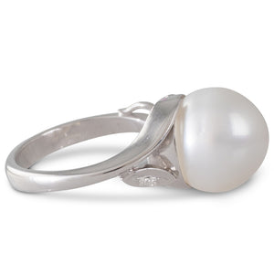 11.4mm South Sea Pearl Silver Ring