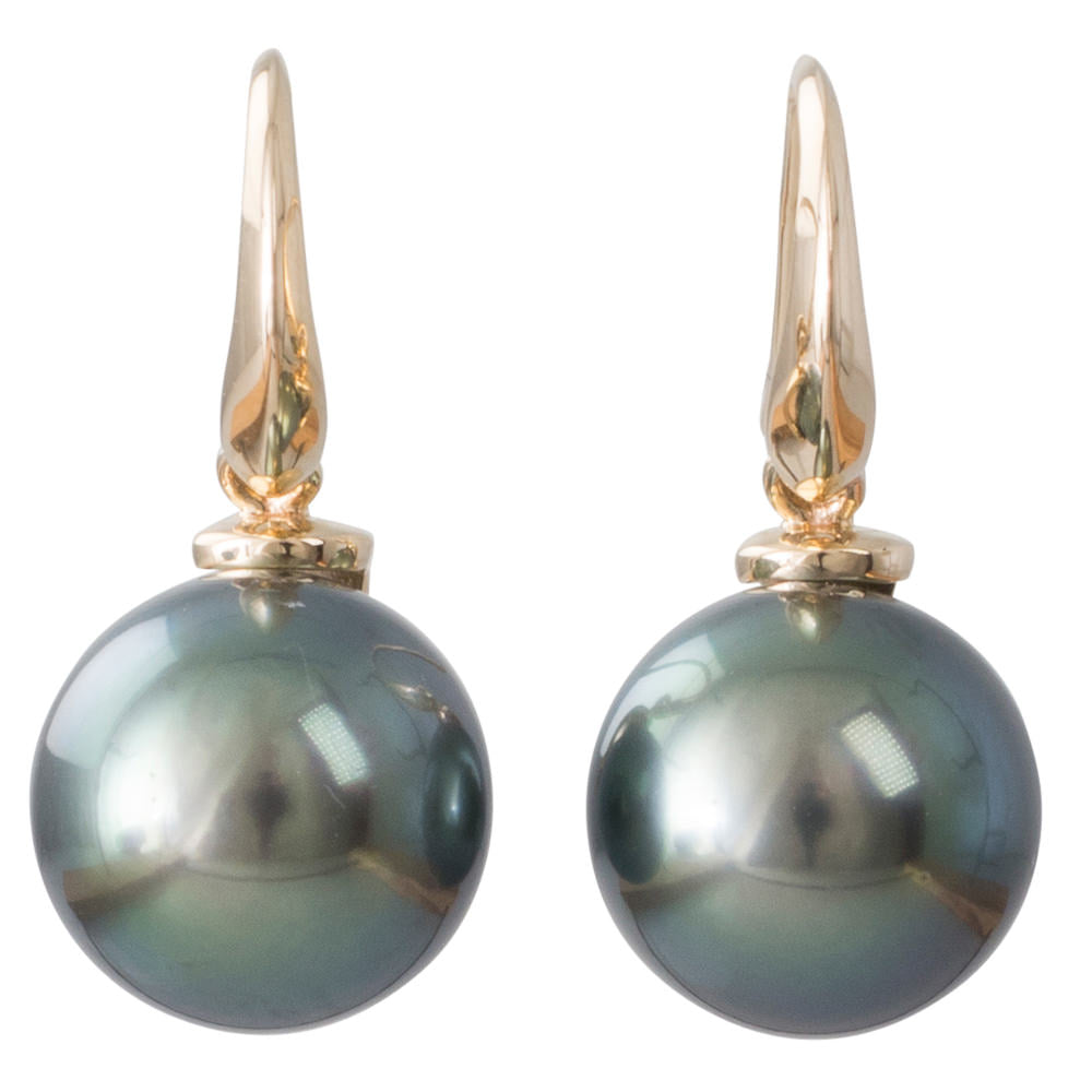 Tahitian Pearl Hook Earrings