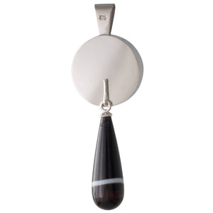 Tahitian Mabe and Agate Pendant