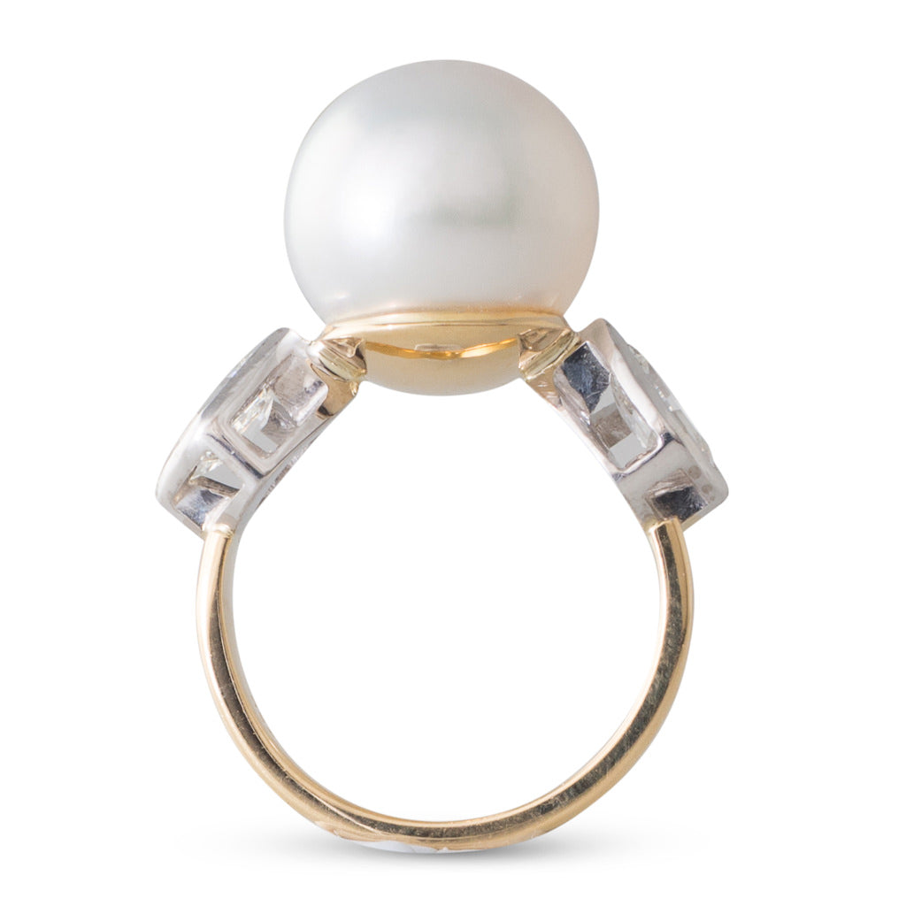 South Sea Pearl and Diamond Ring