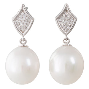 Australian Pearl & Diamond Earrings