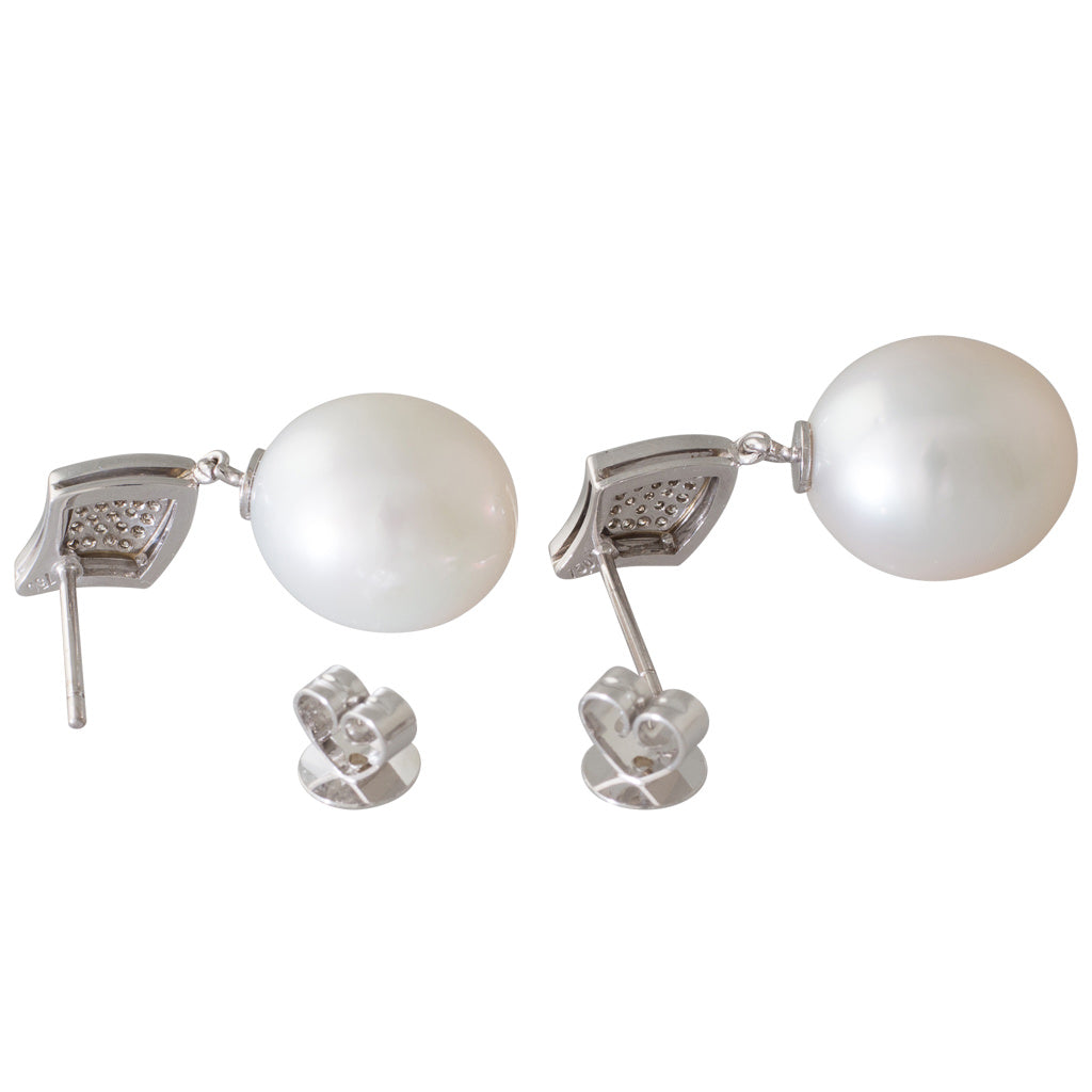 Australian Pearl & Diamond Earrings