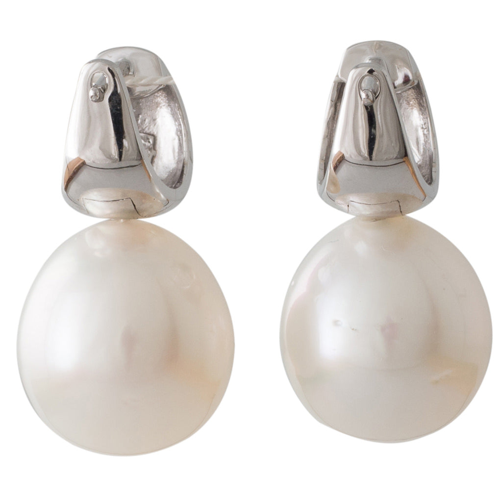 13mm Australian Pearl Wide Huggies