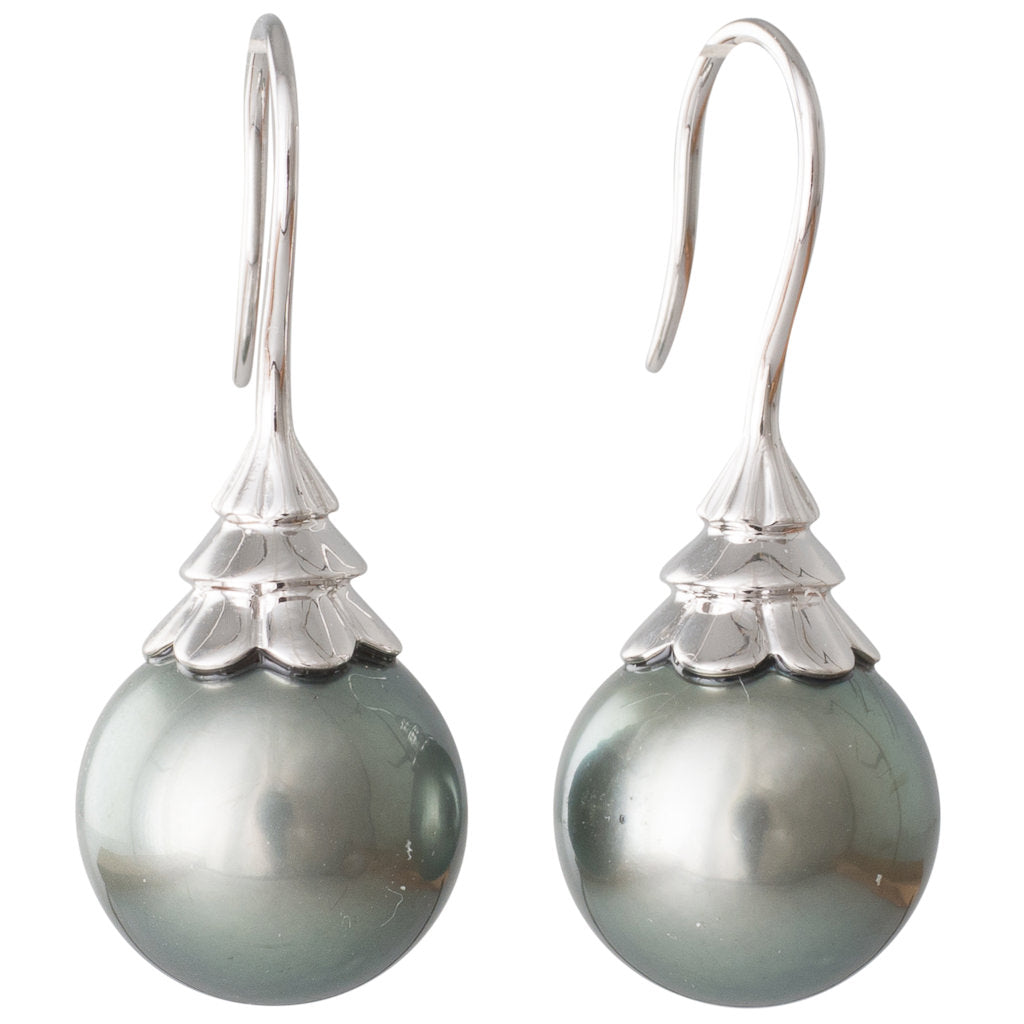 Tahitian Pearl Tiered Hook Earrings