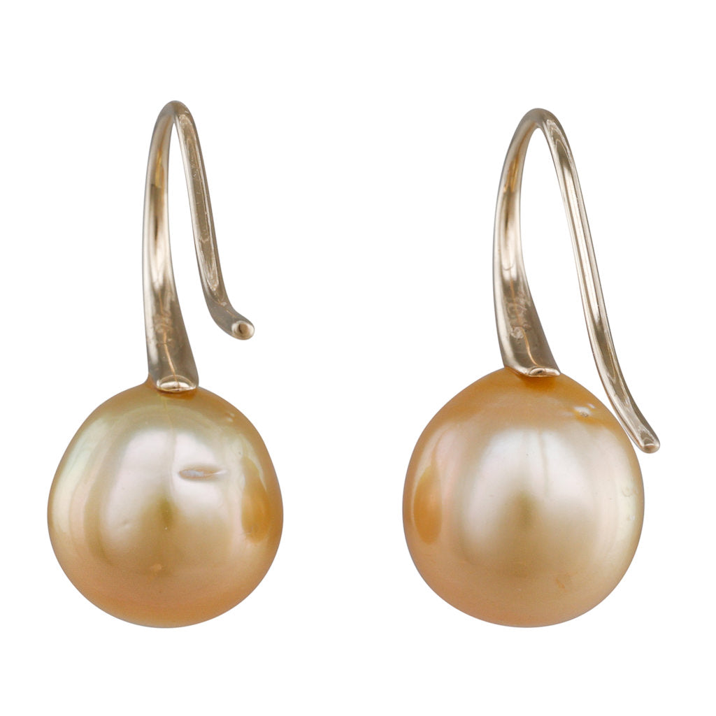 Gold South Sea Pearl Hooks