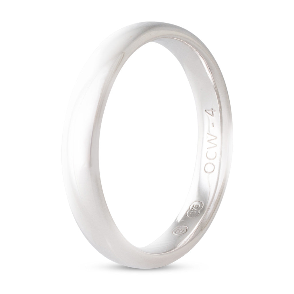 9ct White Gold Wedding Ring 4mm