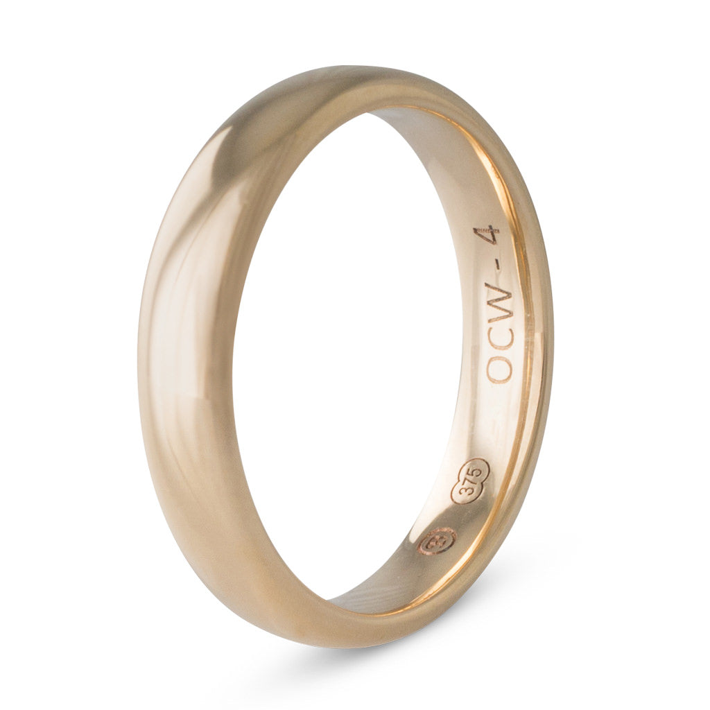 9ct Yellow Gold Wedding Ring 4mm