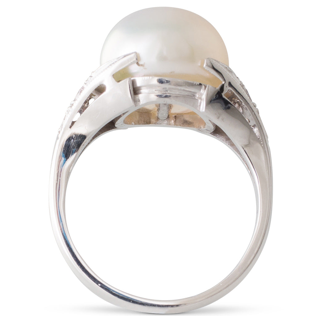 South Sea Pearl & Pink Diamond Ring