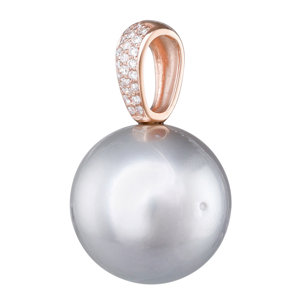 Tahitian Pearl & Diamond Pendant