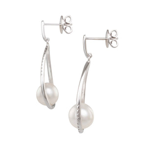 Akoya Pearl & Diamond Earrings